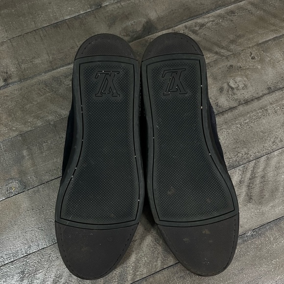 Louis Vuitton Slalom Suede Leather Navy Brown Shoes Sz 10.5 - Picture 6 of 6